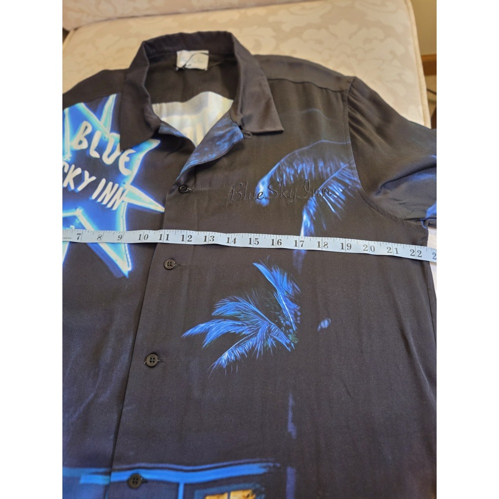 Blue Sky Inn Men's Button Up Viscose SS Shirt Made In Italy Size Med NEW! $375 - Picture 10 of 14